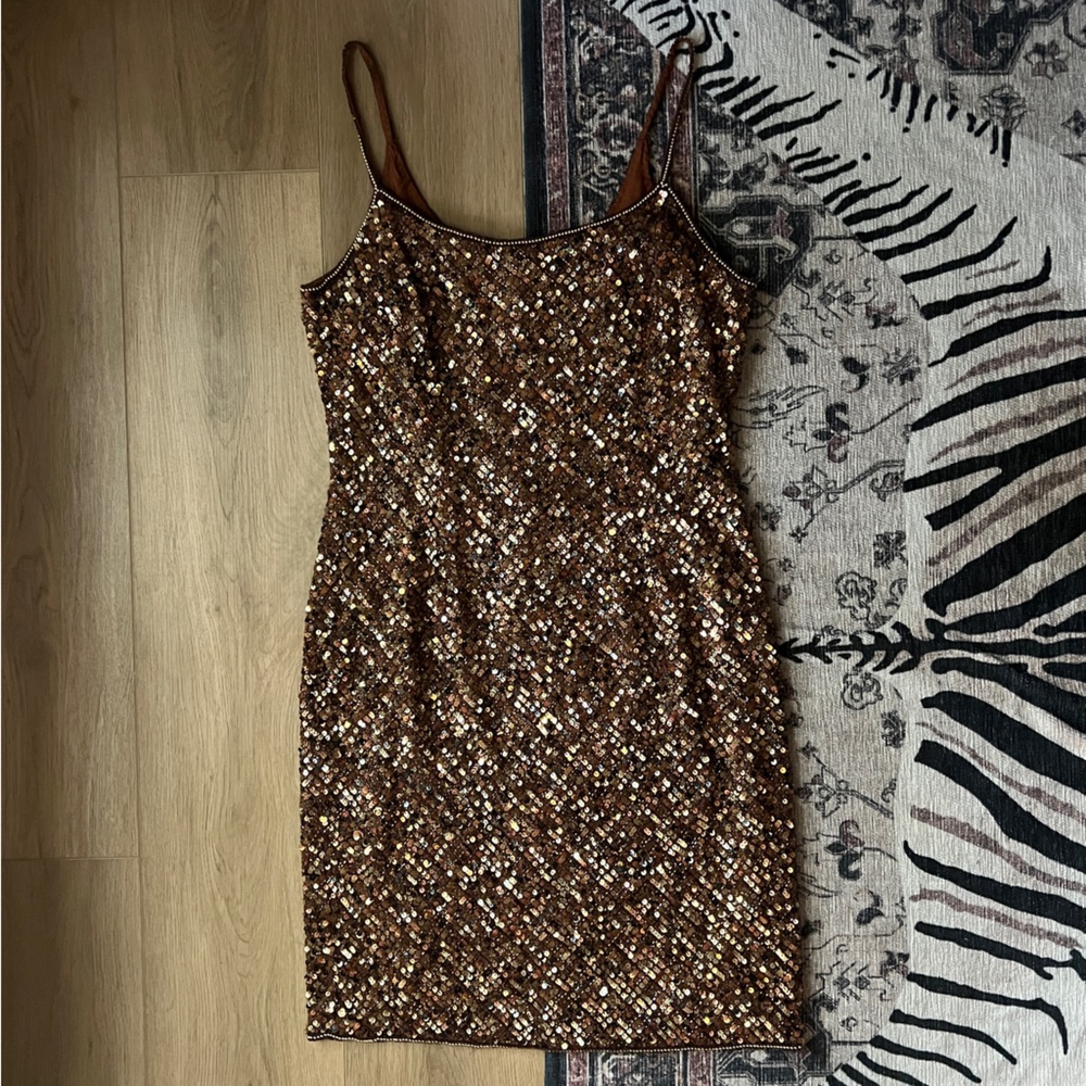 Vintage Silk Sequin and Beaded Dress